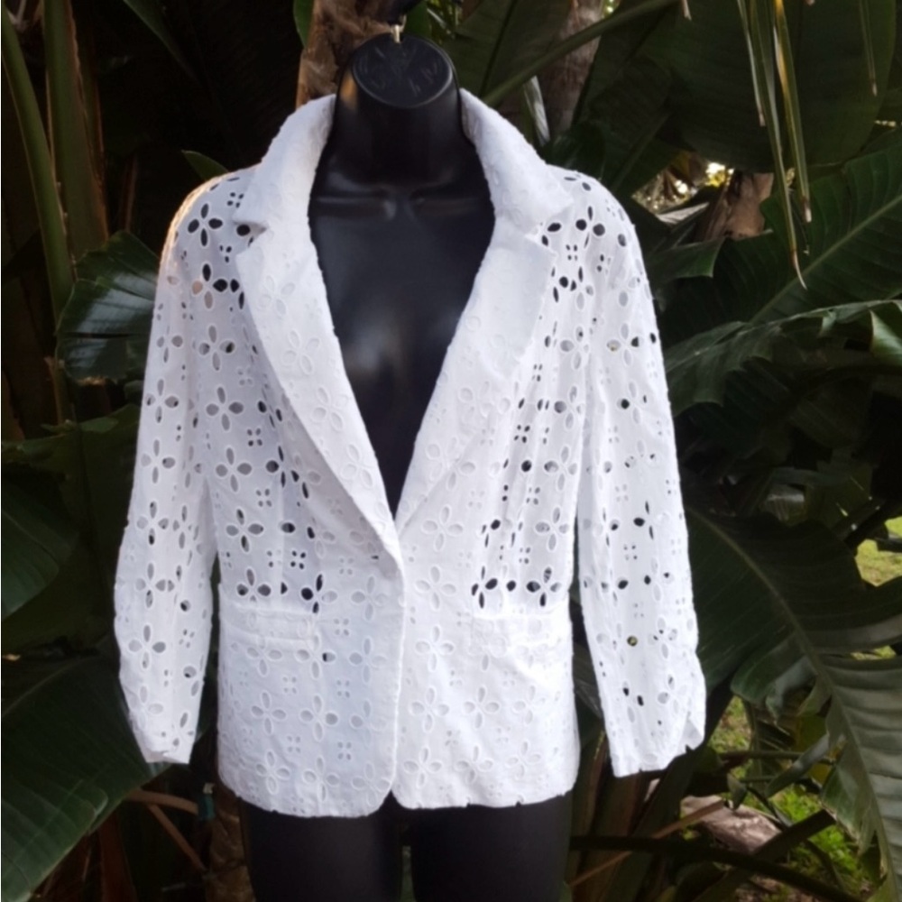 White Eyelet Women's Jacket